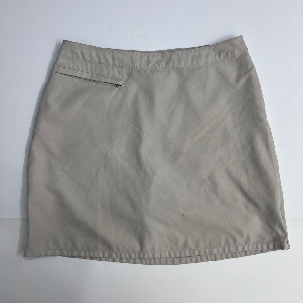 Patagonia Duway Skort 10 Beige Tan Hiking Golf Active Outdoor Skirt Flawed